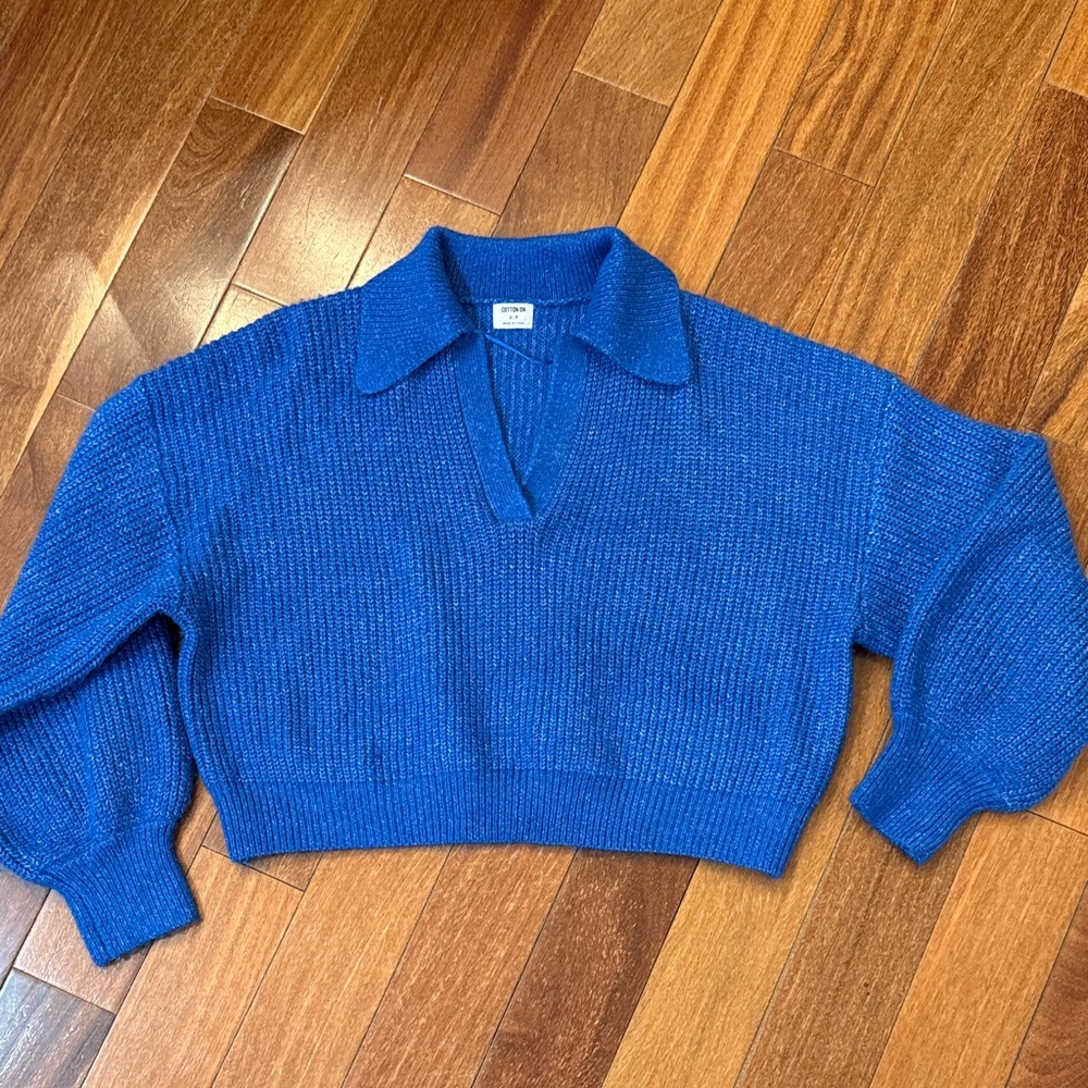 Cotton On Royal Blue V-Neck Sweater